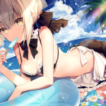 插画#Saber 夏日 By:necömi